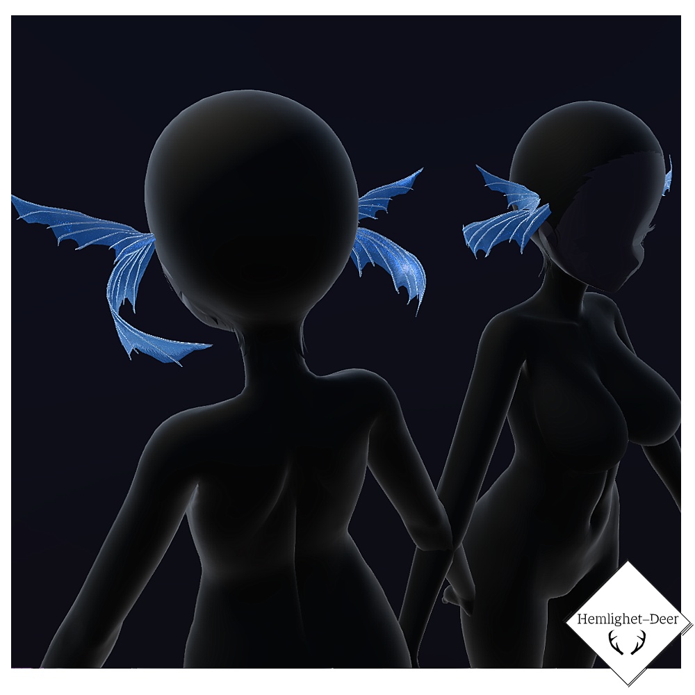 [VRChat] Double.FIN (人魚のヒレ耳/PB設定済)【3Dモデル】 缩略图 7