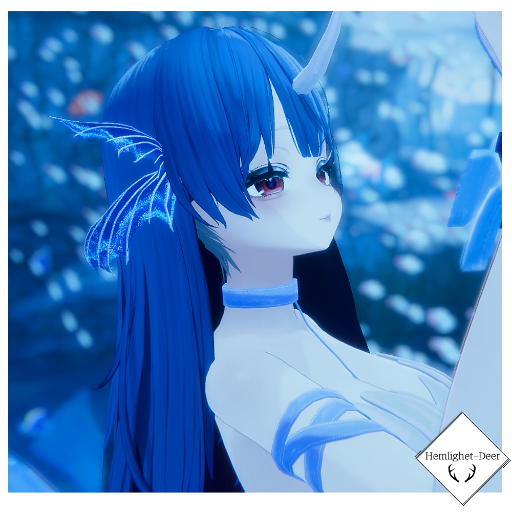 [VRChat] Double.FIN (人魚のヒレ耳/PB設定済)【3Dモデル】 缩略图 2