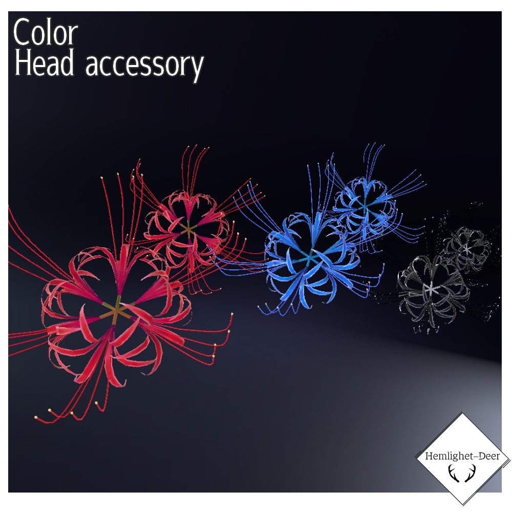 [VRChat] 舞 - 扇 -(扇, Hair Accessory)【3Dモデル】 缩略图 5