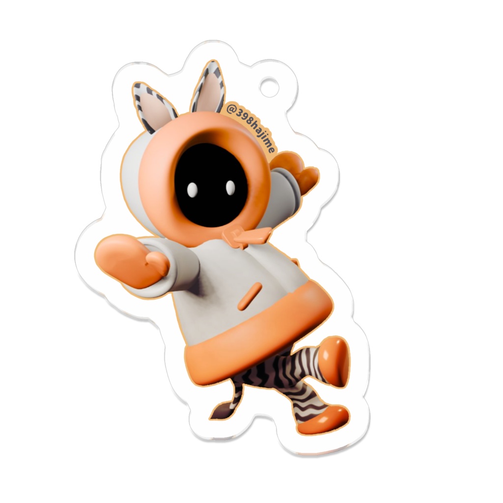 フードしまうま　アクリルキーホルダー