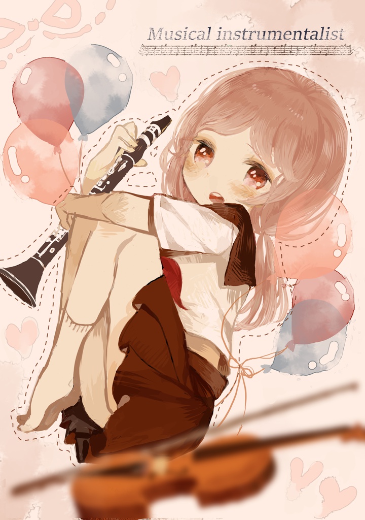 女子高生と楽器本