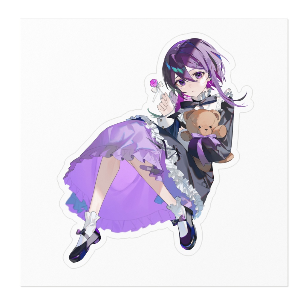 進藤あすか誕生日記念 ステッカー(シール縁が白色ver)