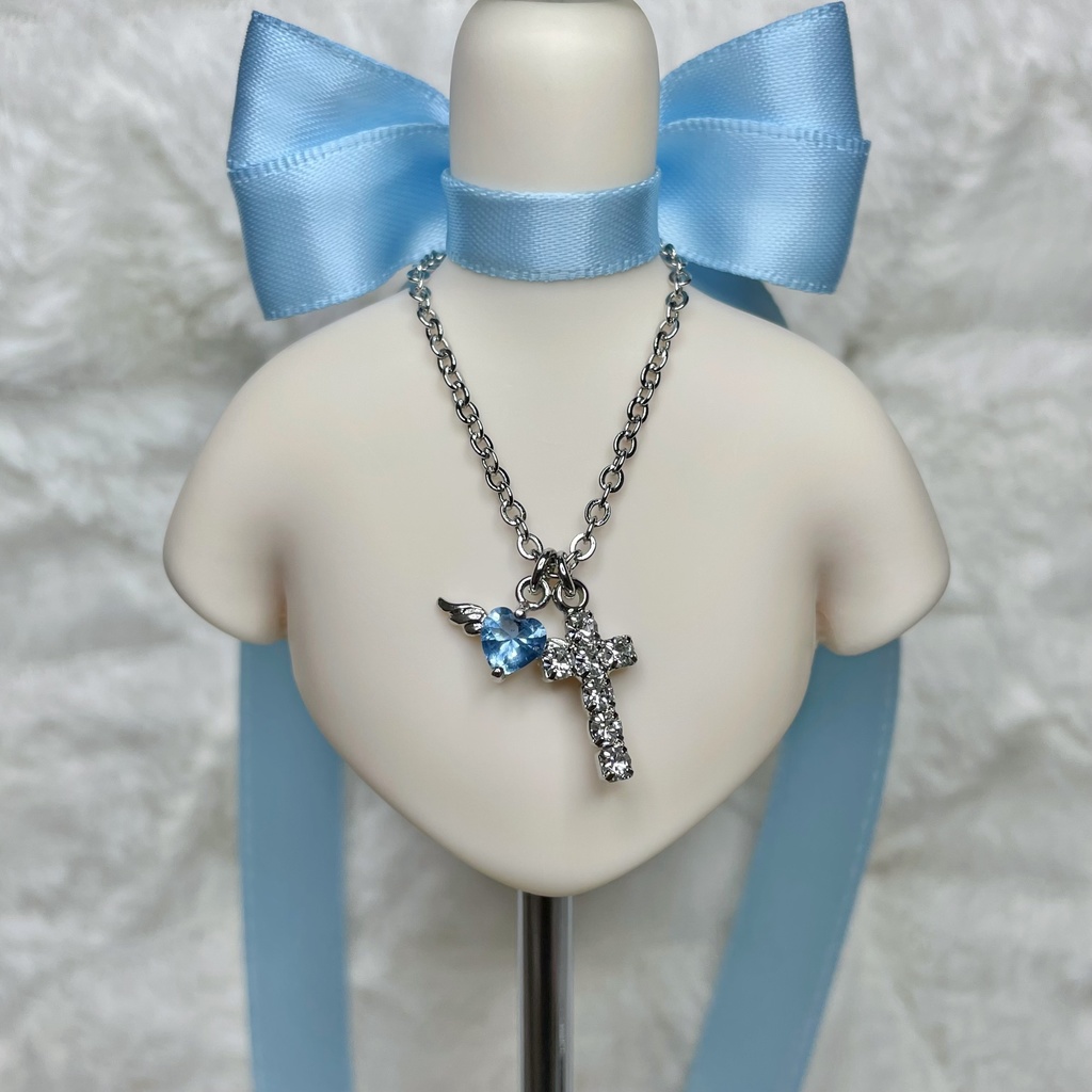 ねっくれす くろす&天使のはーと(ブルー)