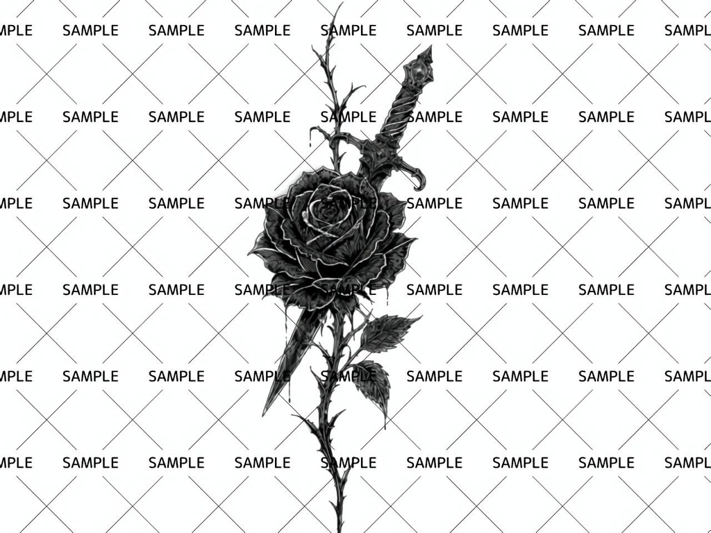 黒バラと短剣