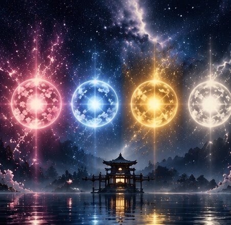 【高画質スマホ壁紙・画像素材】四季蛇神シリーズパック- The Four Sublime Serpents -