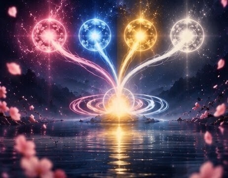 【高画質スマホ壁紙・画像素材】四季蛇神シリーズパック- The Four Sublime Serpents -