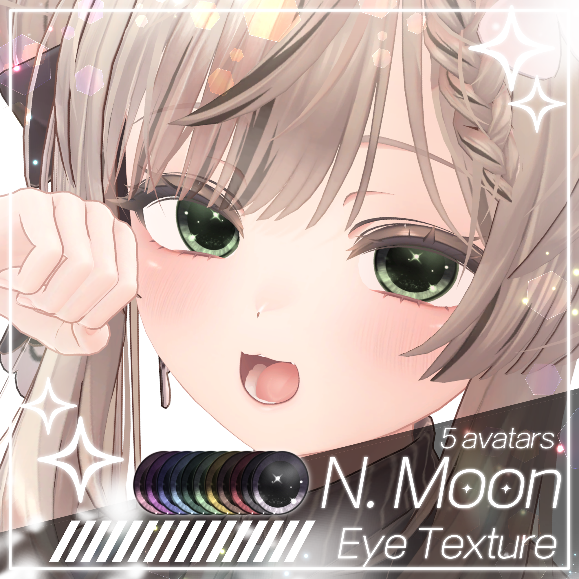 【5 avatars】⯌11color⯌ ⟡N. Moon Eye Texture⟡