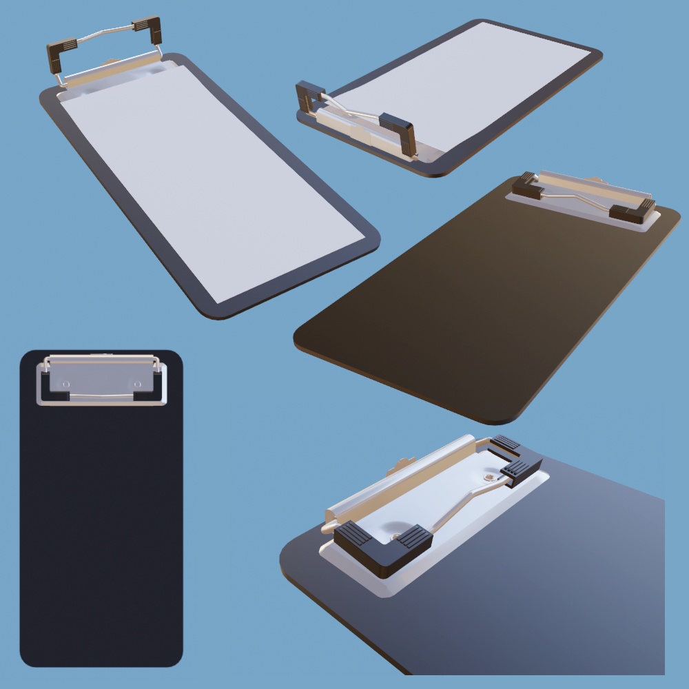 クリップボード【3D素材】