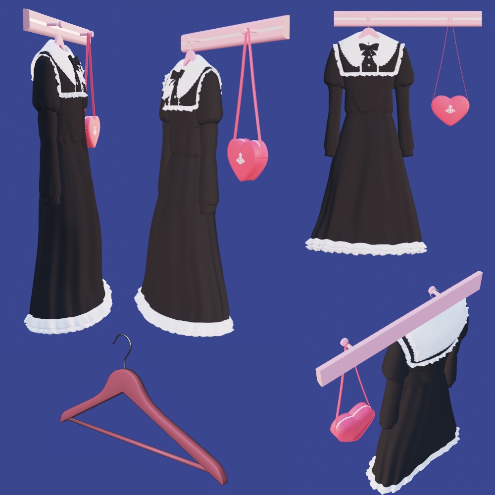 ゴスロリ服【3D素材】