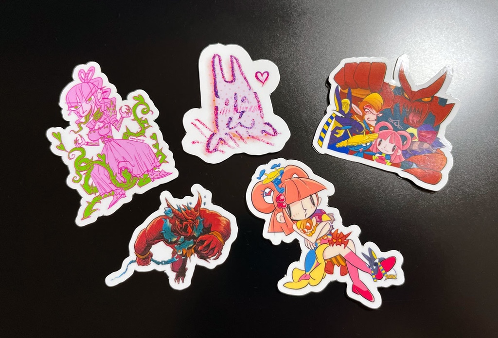 ヒトペケの姫と仲間たち【スマホステッカー】