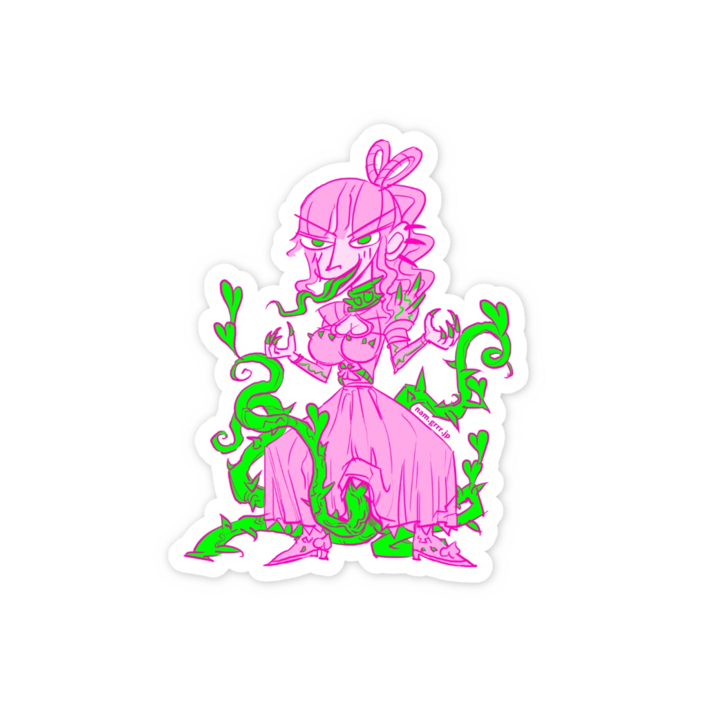 裏ヒトペケの妖怪裏姫ちゃん【スマホステッカー】