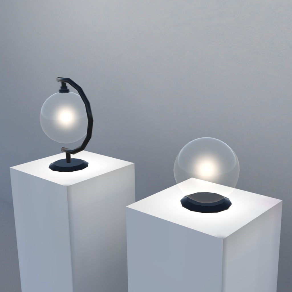 ボール型ライト7点セット(3色)【3Dモデル】