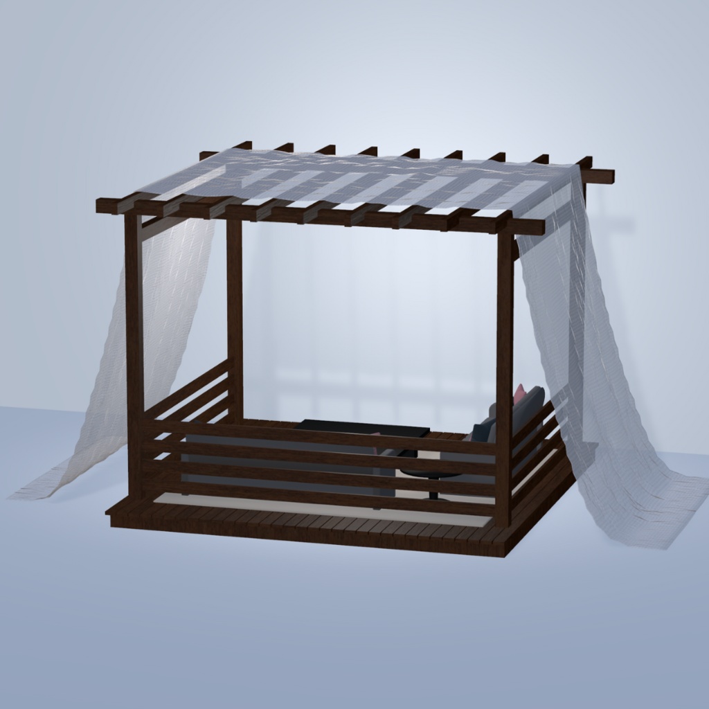 ガーデンテラスセット【3Dモデル】