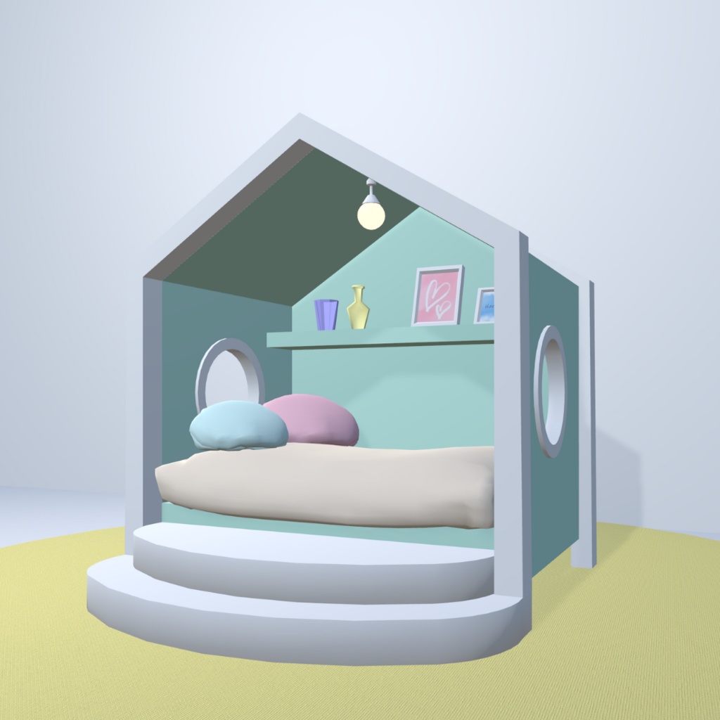 ペットハウスセット(3スタイル)【3Dモデル】Pet House Set – 3 Styles