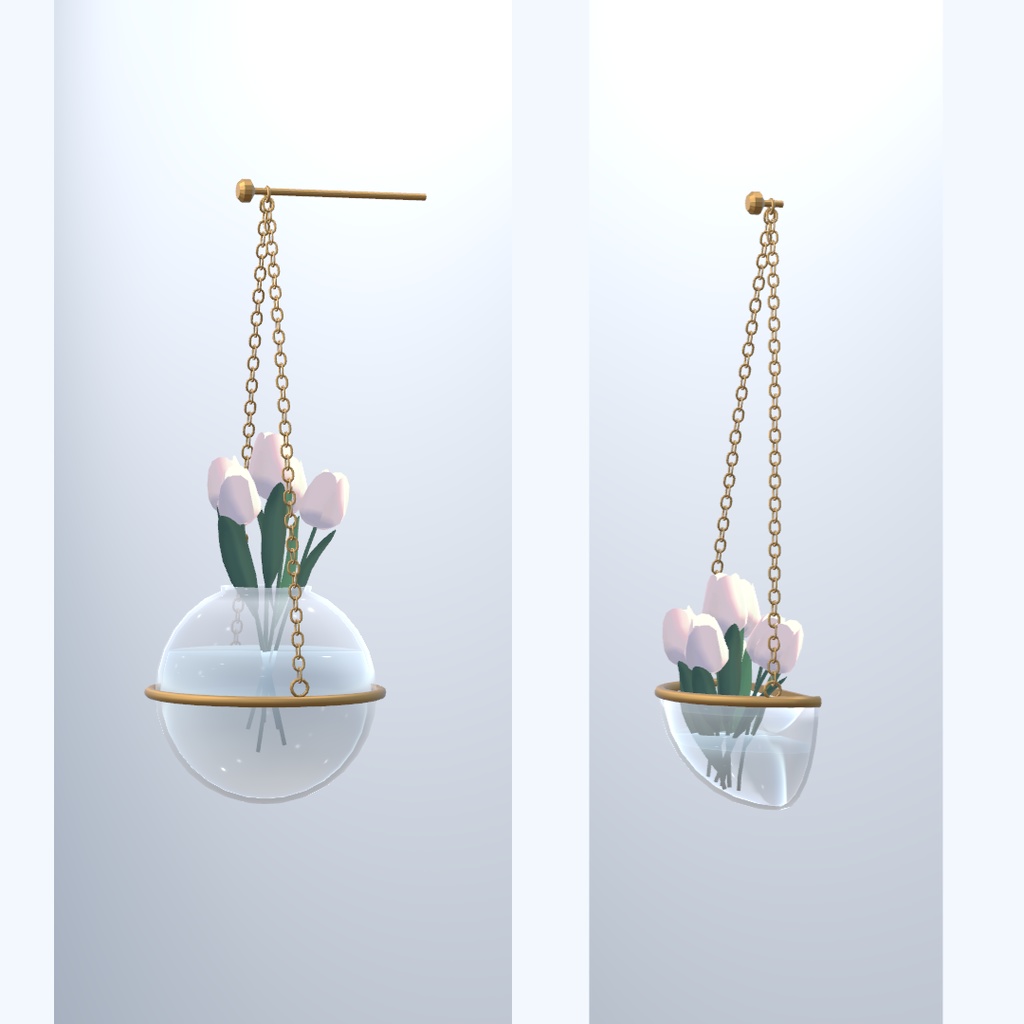 チューリップ・花瓶セット(6スタイル)【3Dモデル】 Tulip Vase Set – 6 Styles