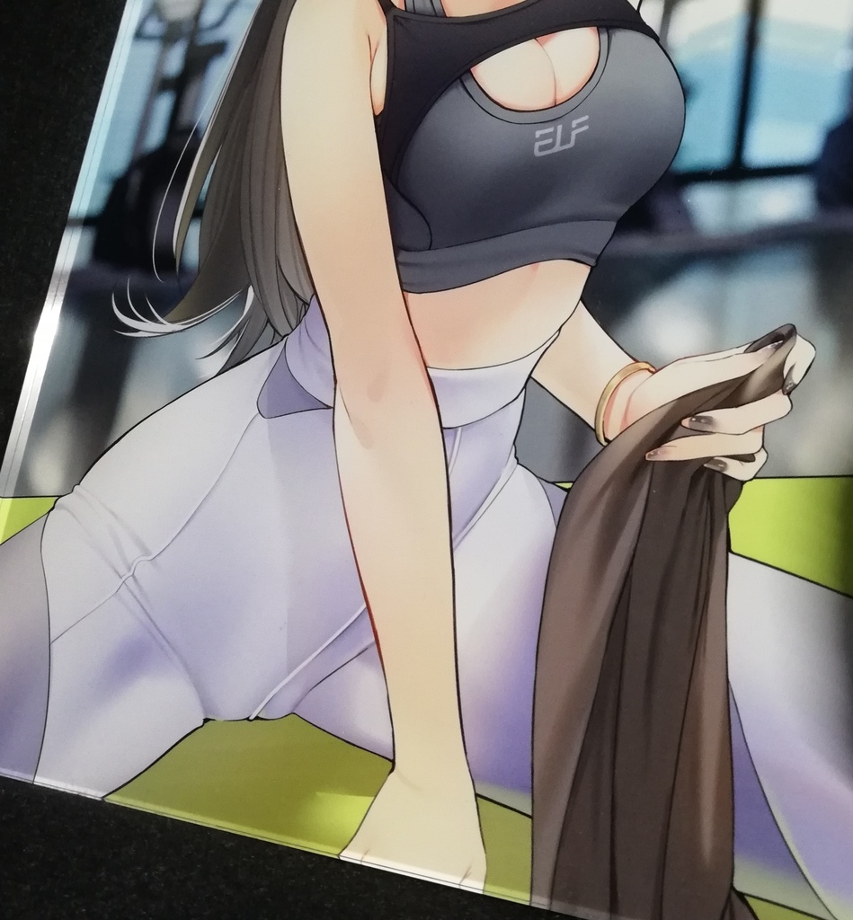 【限定受注生産】トレーニング中の黒髪エルフちゃん A4アクリルパネル