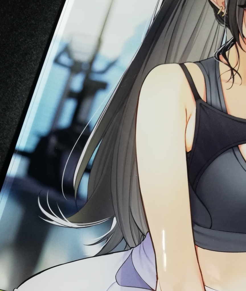 【限定受注生産】トレーニング中の黒髪エルフちゃん A4アクリルパネル