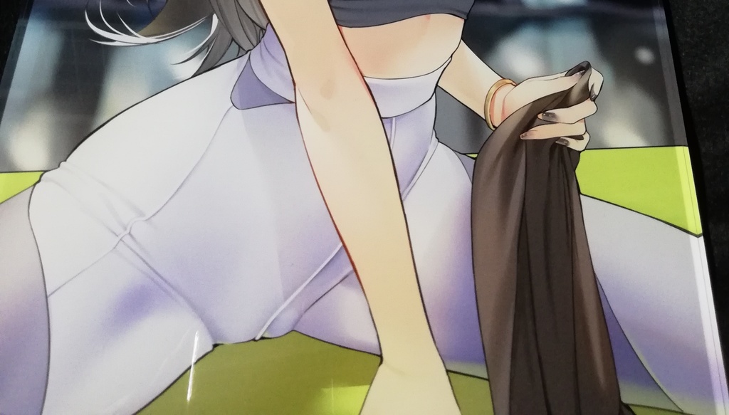 【限定受注生産】トレーニング中の黒髪エルフちゃん A4アクリルパネル