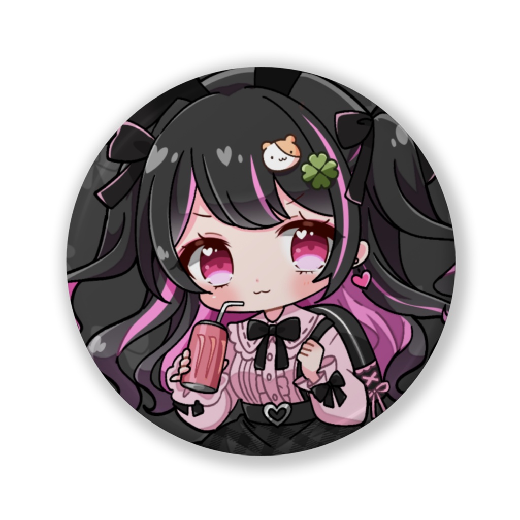 缶バ（地雷黒ver）小♡