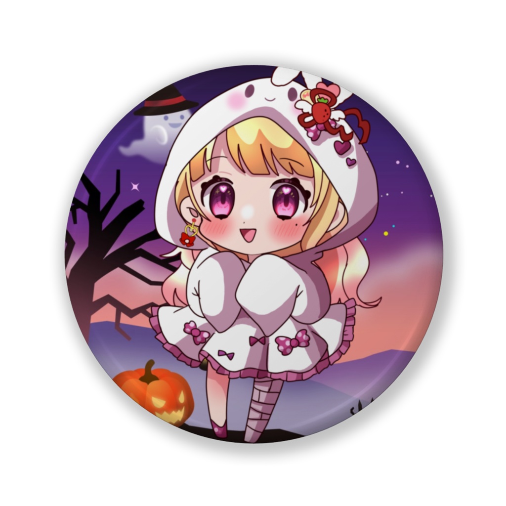 【復刻】ハロウィン♡おばけみるちゃん缶バ(小)