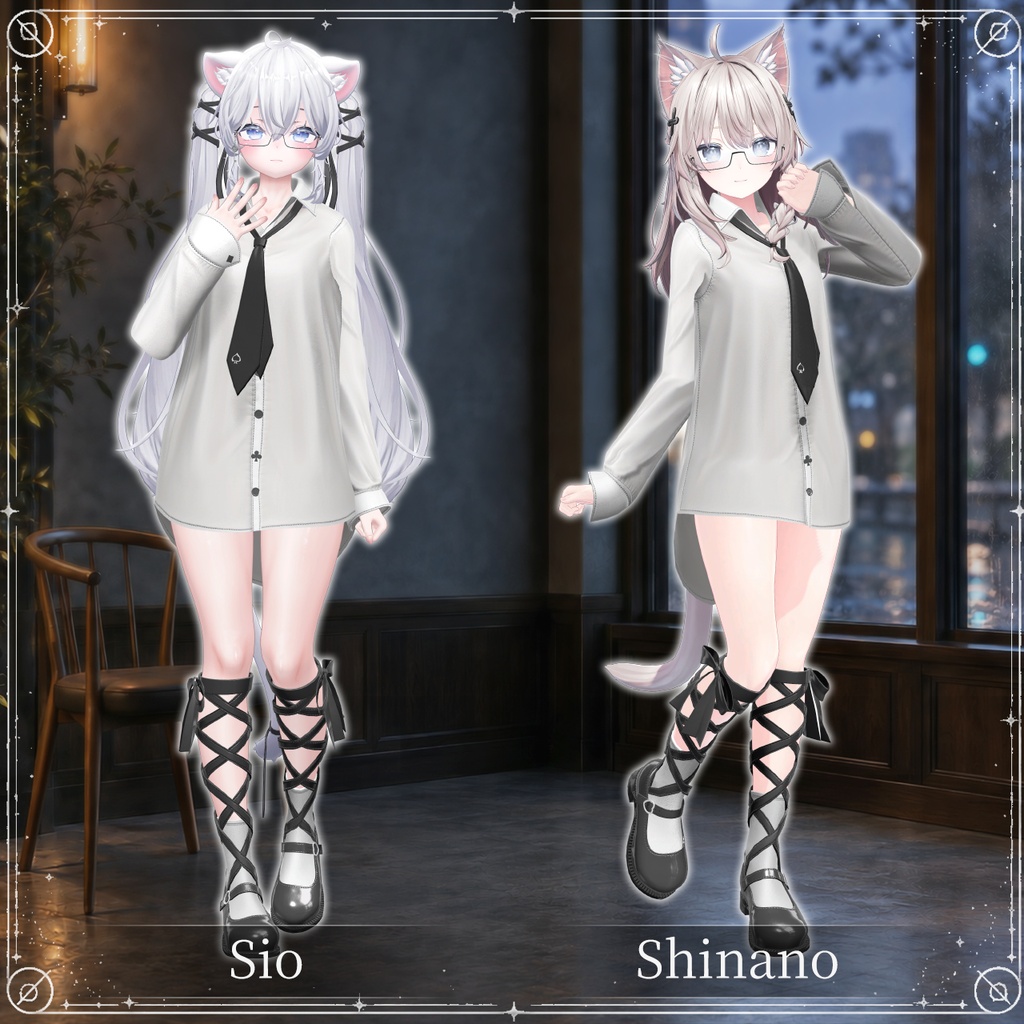 【セール中!/14アバター対応】Mia Mannish Shirt【MA対応/10カラー】