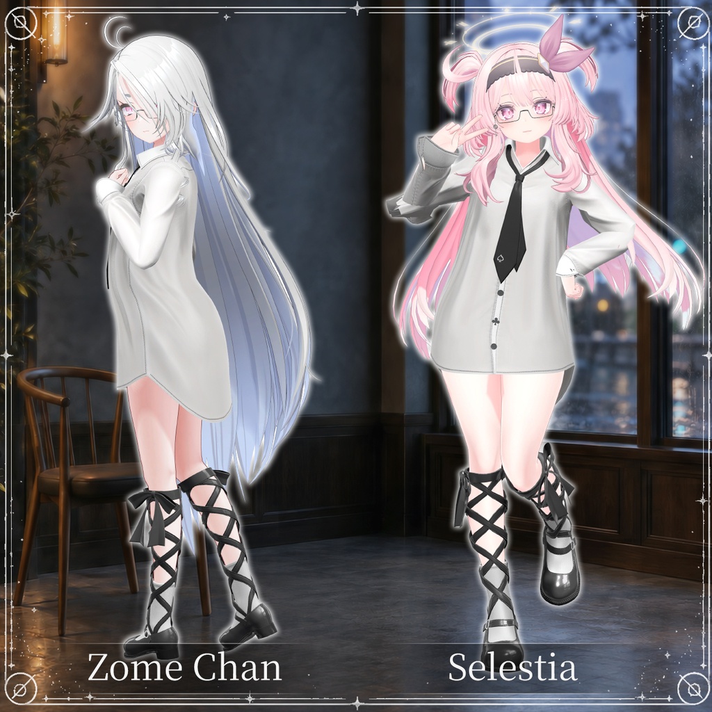 【セール中!/14アバター対応】Mia Mannish Shirt【MA対応/10カラー】