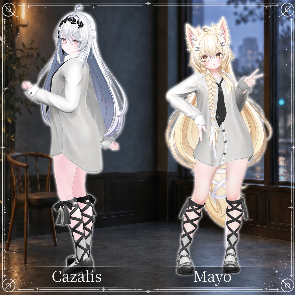 【セール中!/14アバター対応】Mia Mannish Shirt【MA対応/10カラー】