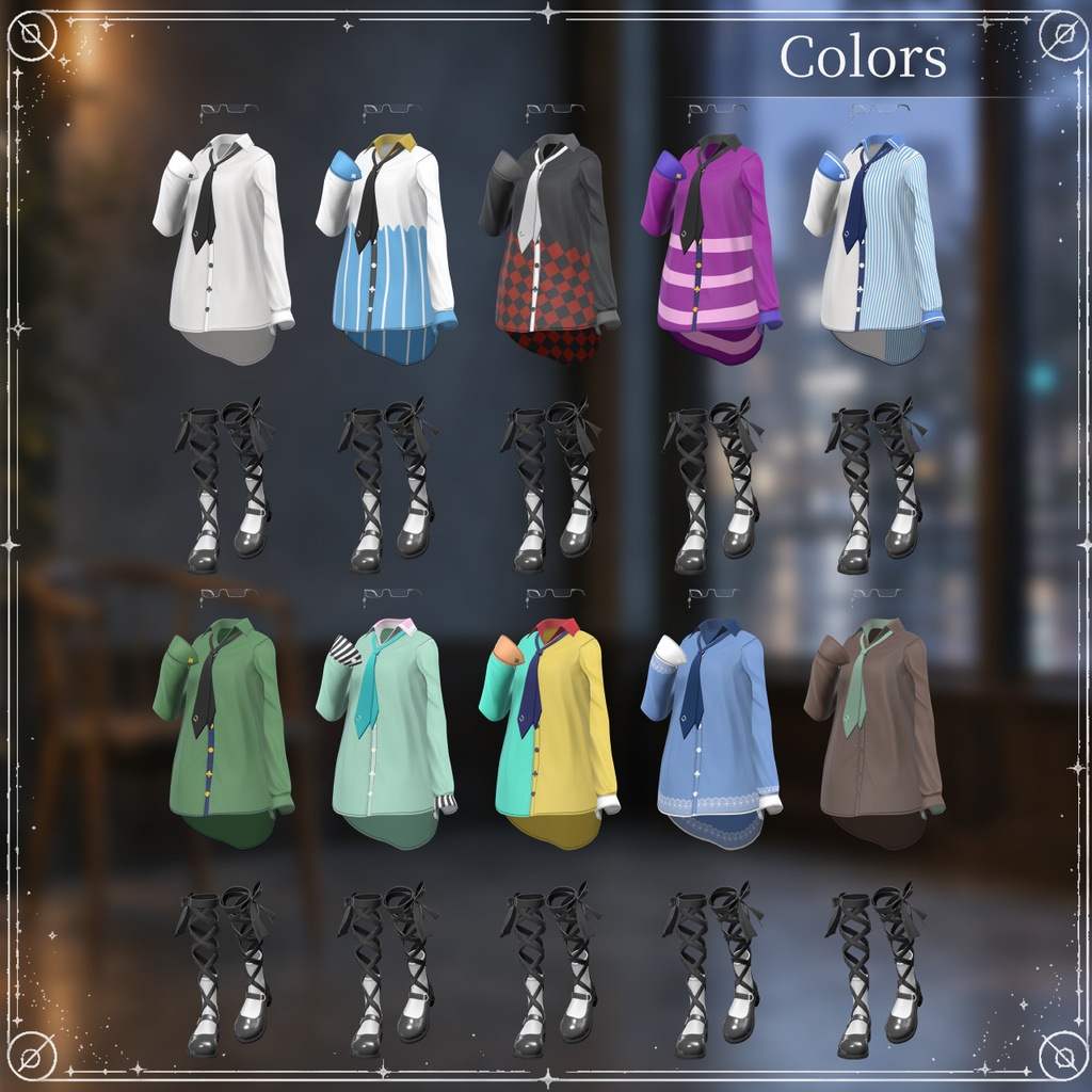 【セール中!/14アバター対応】Mia Mannish Shirt【MA対応/10カラー】