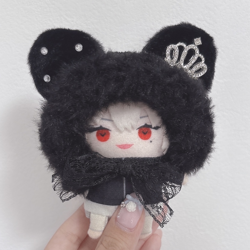 【ねこみみボンネット】【3種類から選べます】にじぱぺっと ぬい帽子 ぬい服 ネコ耳 ニット帽 10cmぬい ボンネット