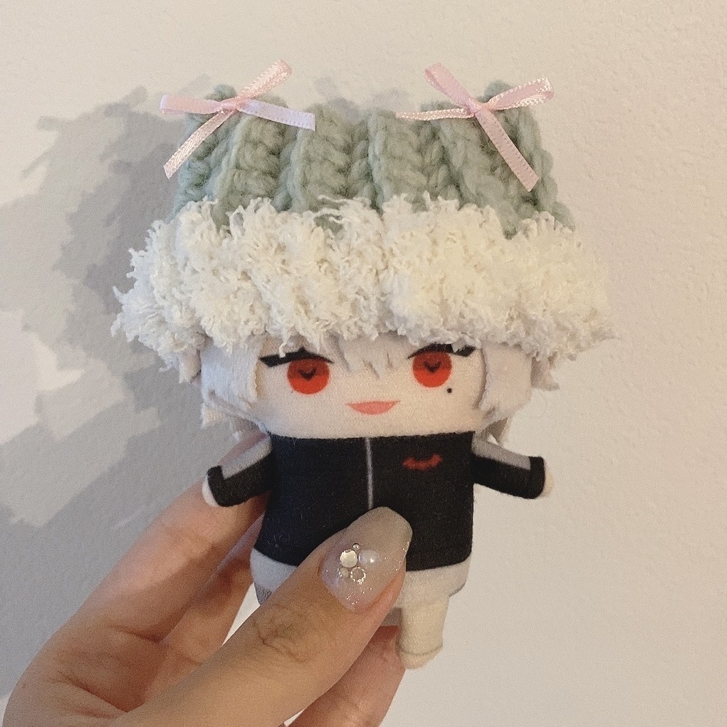 【キラもこネコ耳ファーニット帽】【16種類から選べます】にじぱぺっと ぬい帽子 ぬい服 ネコ耳 ニット帽 10cmぬい