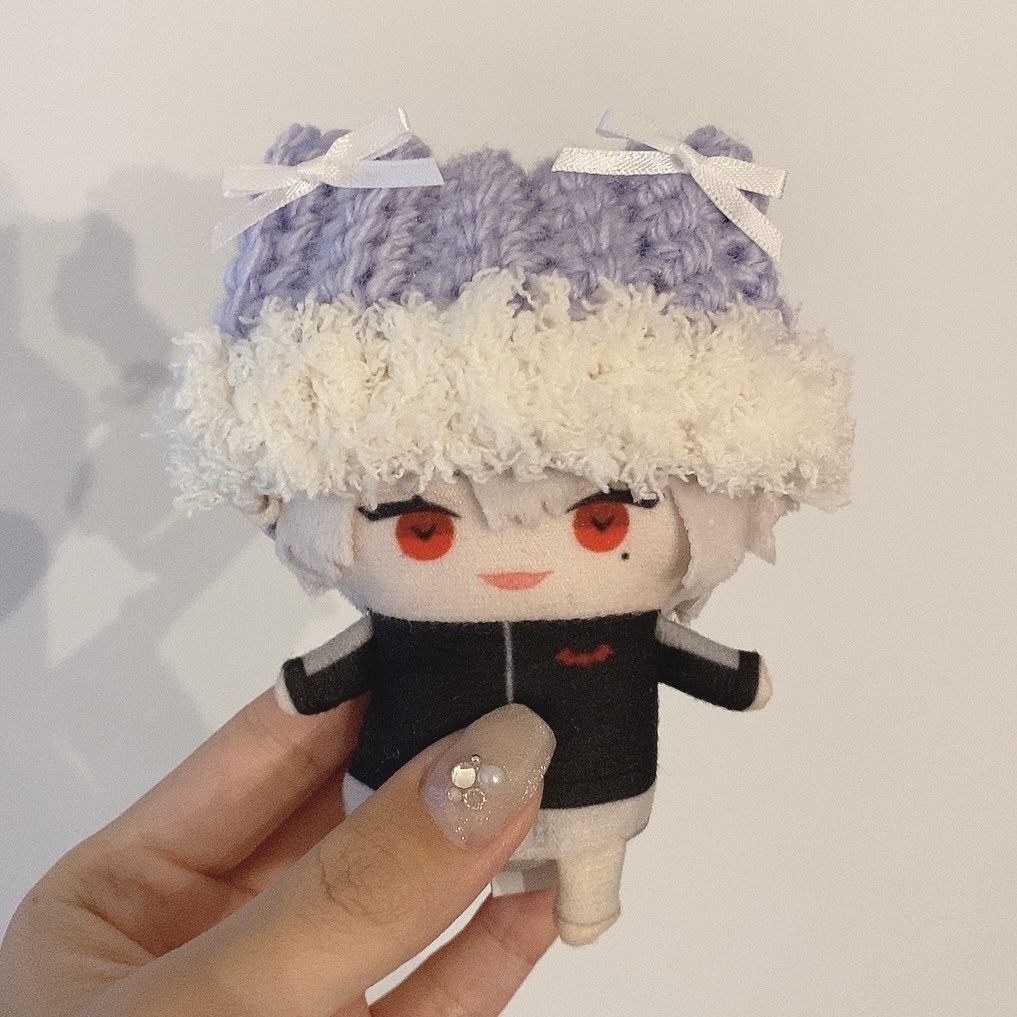 【キラもこネコ耳ファーニット帽】【16種類から選べます】にじぱぺっと ぬい帽子 ぬい服 ネコ耳 ニット帽 10cmぬい