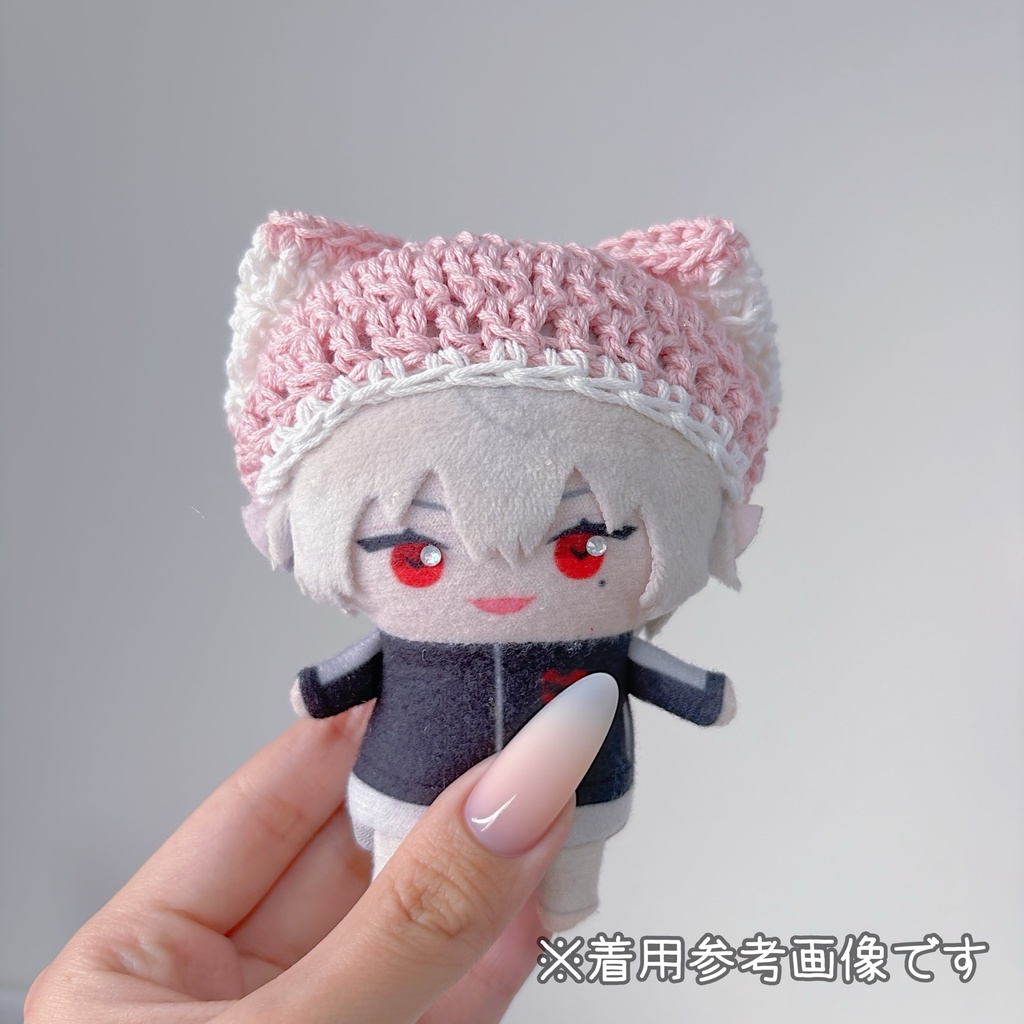 【リボンベレー帽】【8種類から選べます】にじぱぺっと ぬい帽子 ぬい服 ベレー帽 10cmぬい