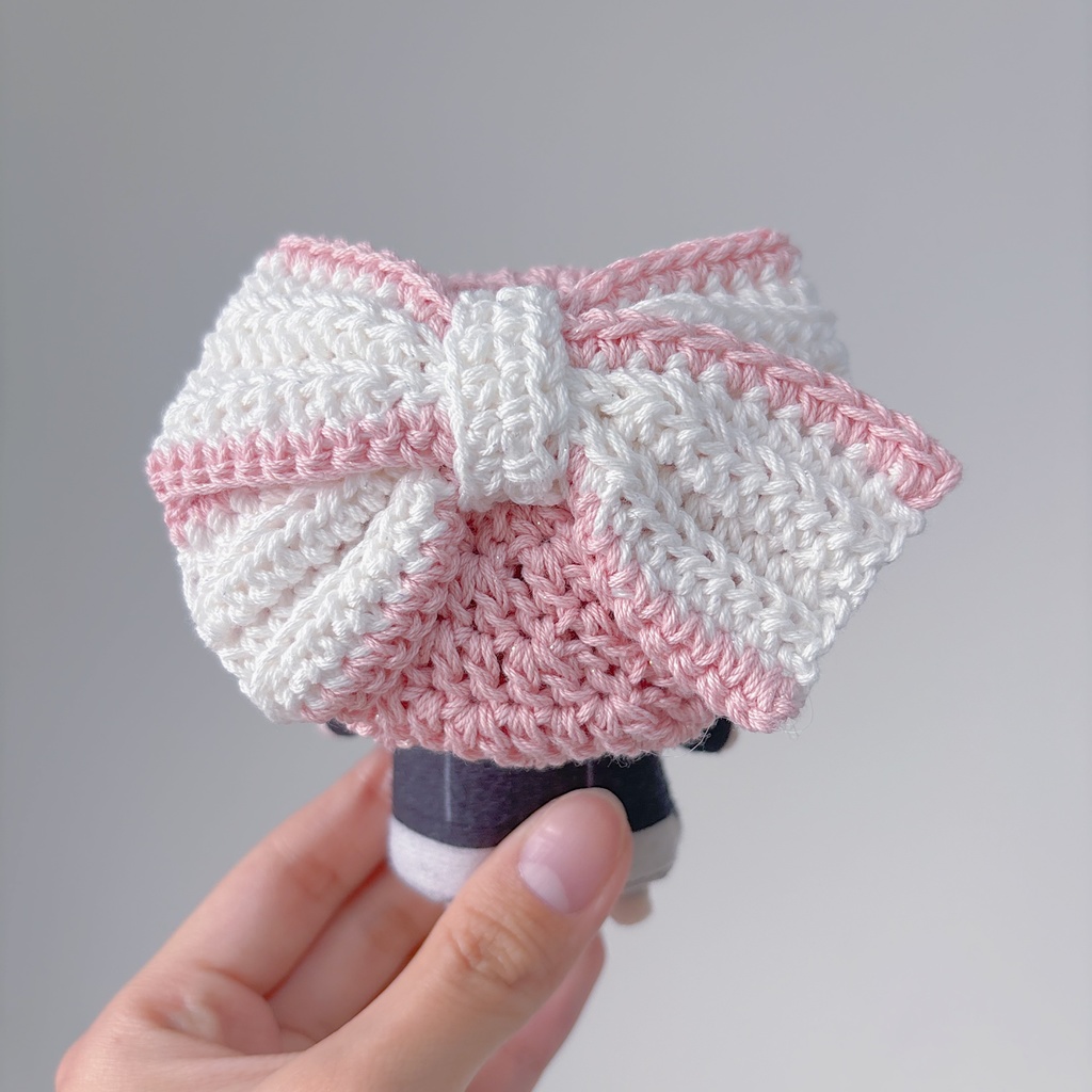 【リボンベレー帽】【8種類から選べます】にじぱぺっと ぬい帽子 ぬい服 ベレー帽 10cmぬい