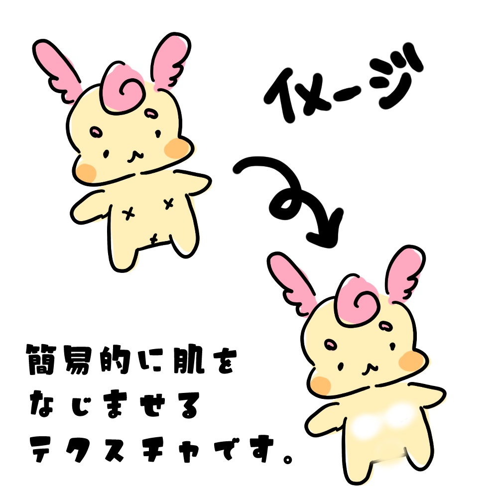 トラグルスちゃん(ver1)のお肌をガードするためのテクスチャ