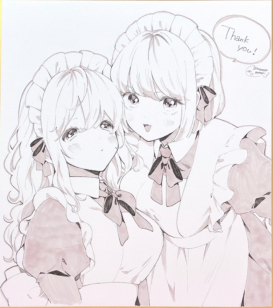 【大色紙原画】おかえりなさいませ🎀