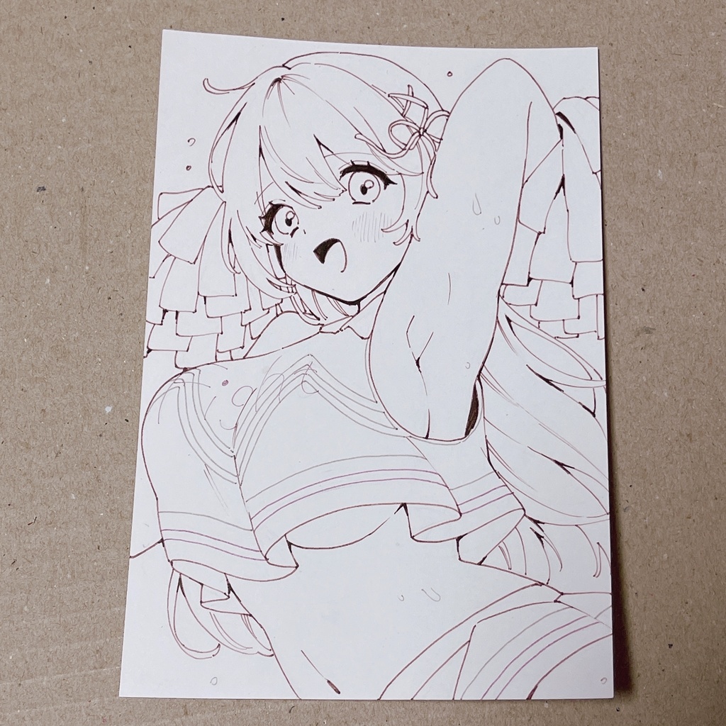 【ポストカード原画】チアガールちゃん