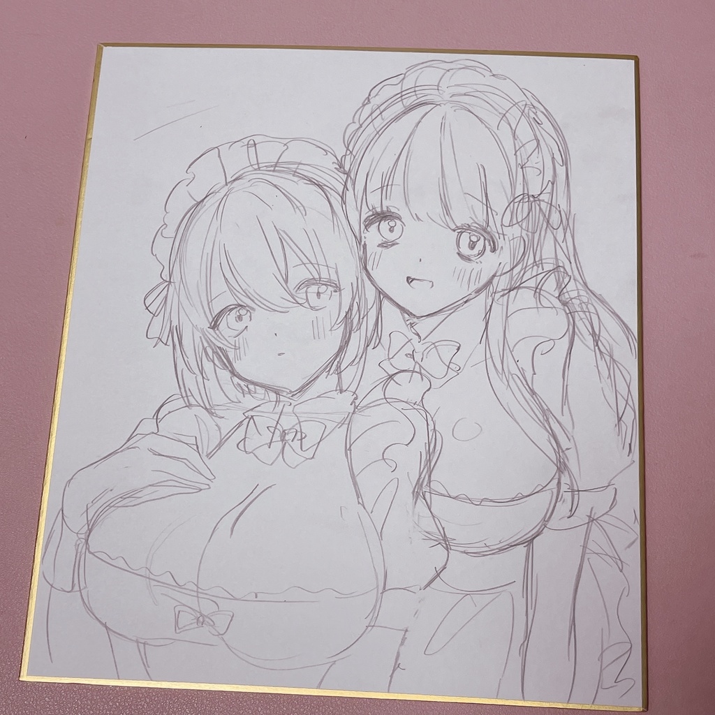 【中色紙原画】ミルクとお砂糖☕