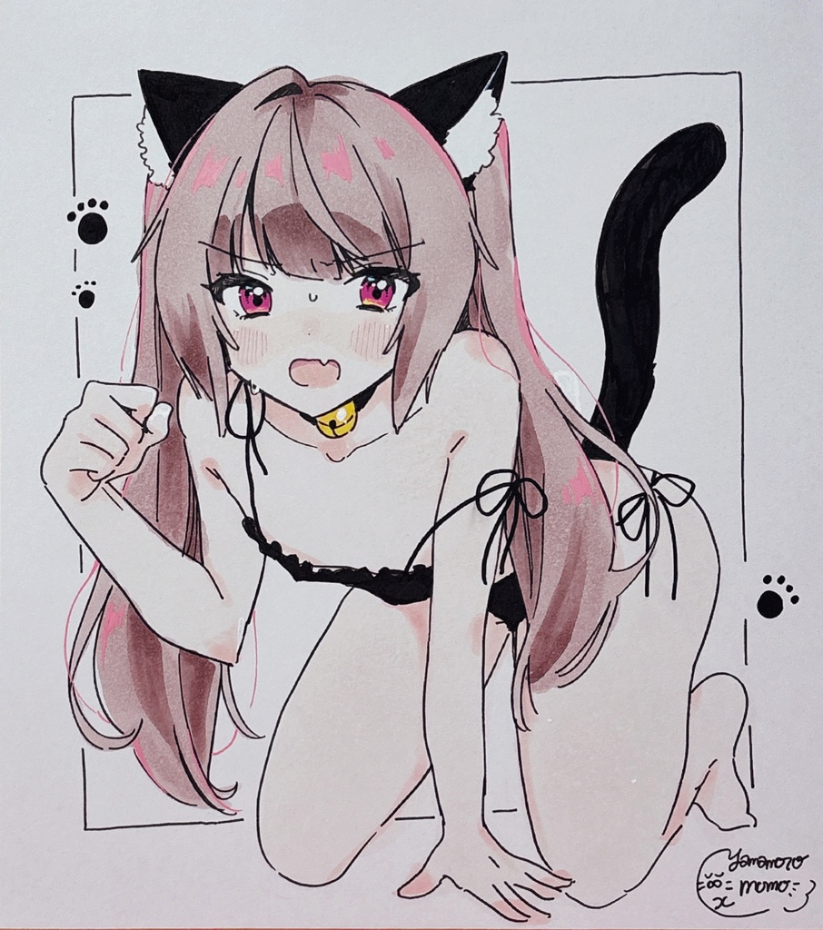 【大色紙原画】貧乳にゃん🐈⬛
