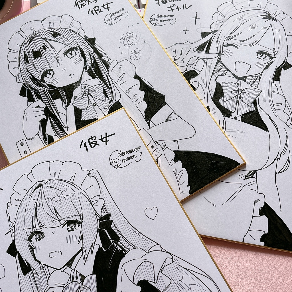 メイドの日イラスト【A4色紙原画】