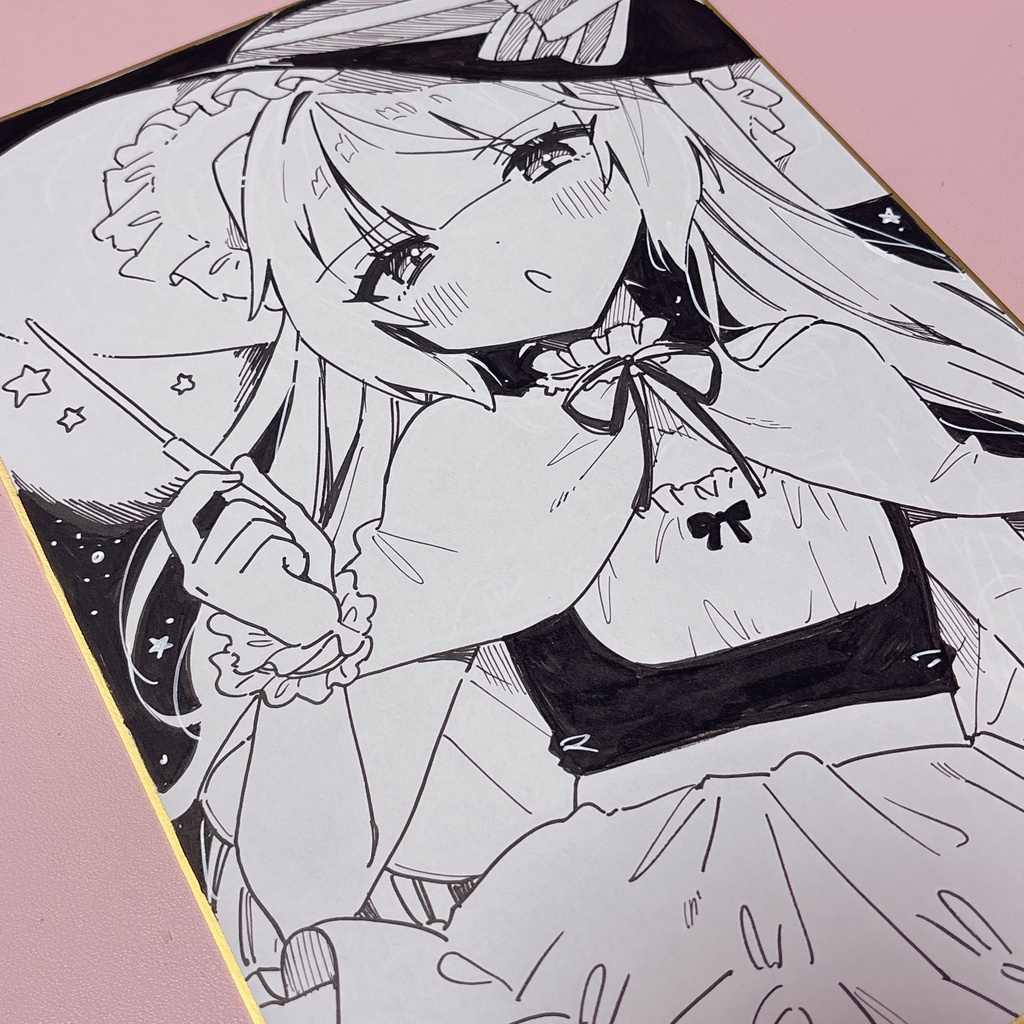 魔女っ娘貧乳ちゃん🎃【A4直筆原画】