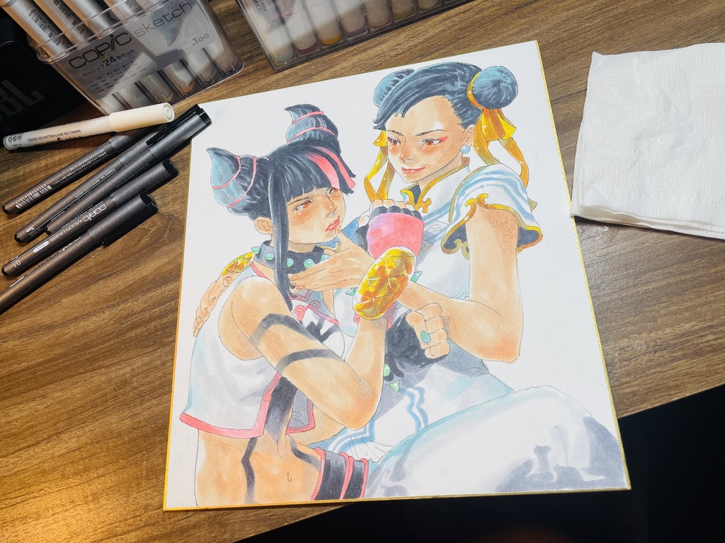 色紙コミッション【1枚にキャラクター2体】