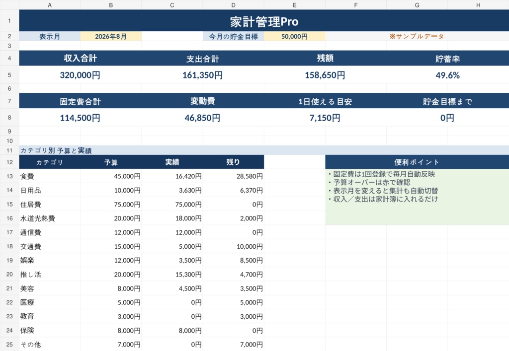 家計管理Pro