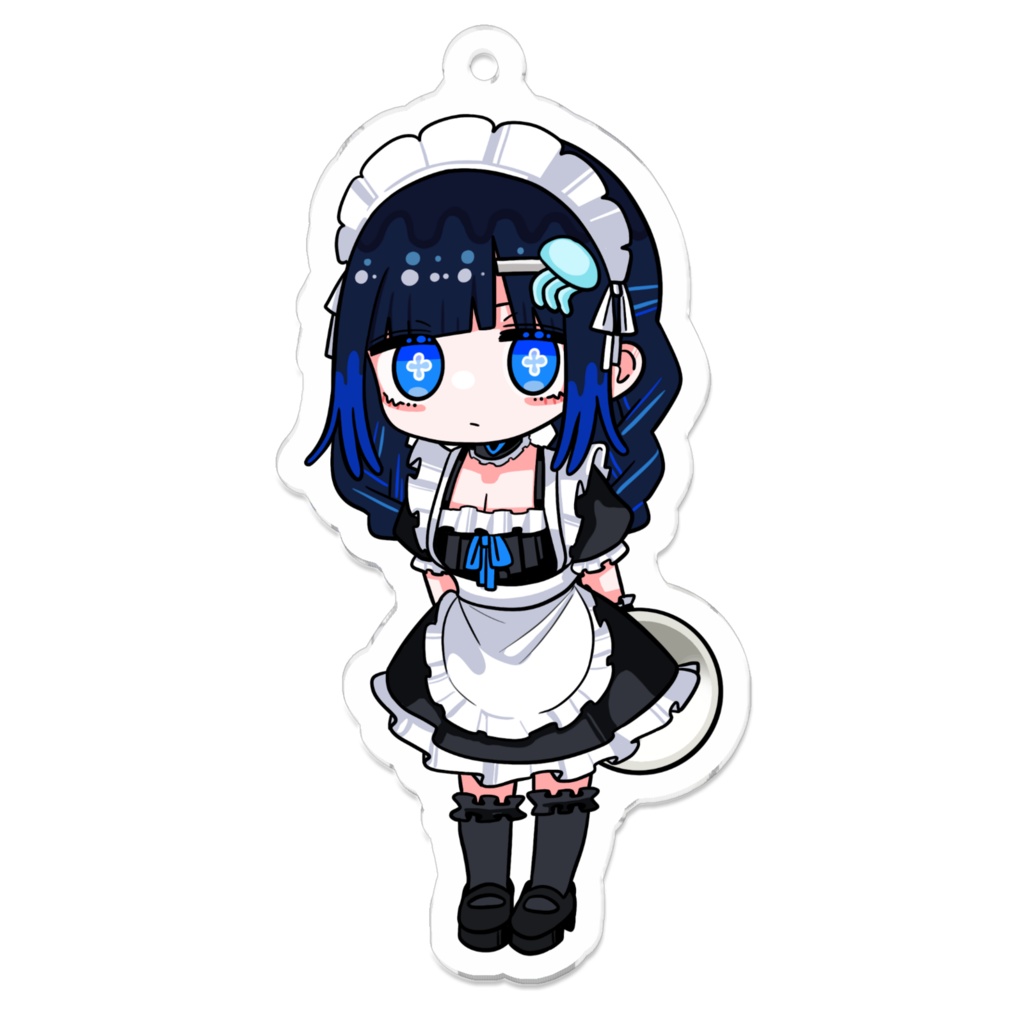 海月あおい メイド ミニキャラ アクリルキーホルダー