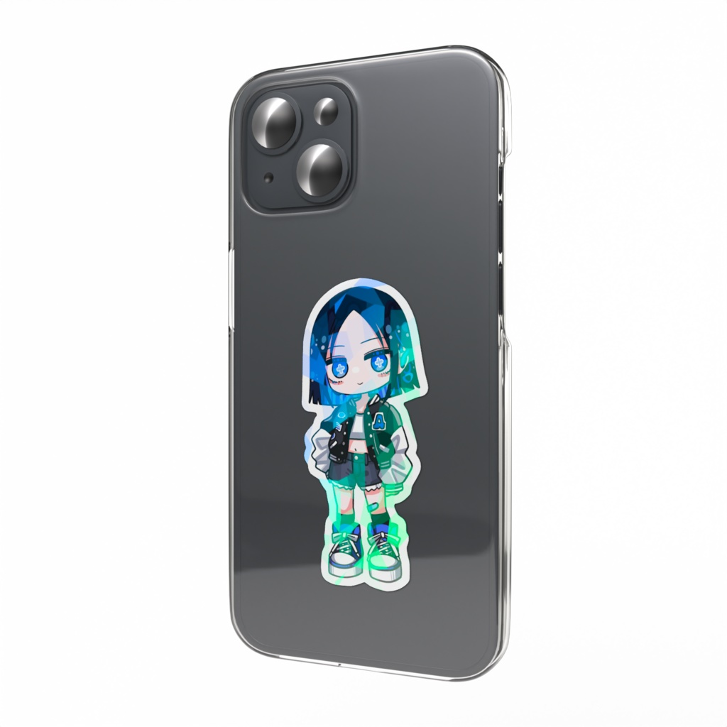 海月あおい ストリート ミニキャラ ホログラムスマホステッカー