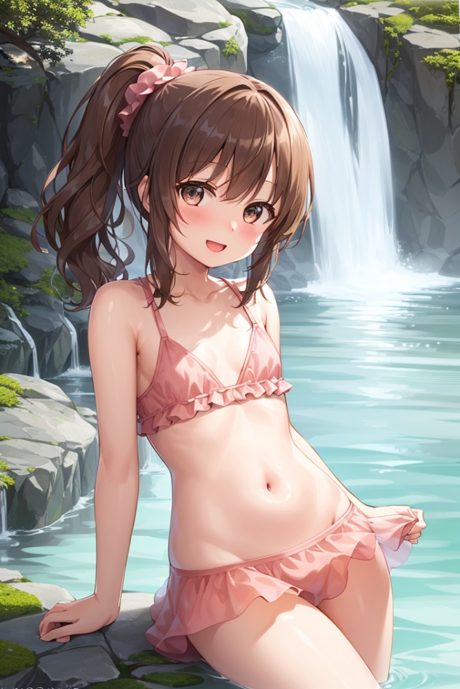 あやめの写真集⑥ 水に浸る女性たち AIイラスト