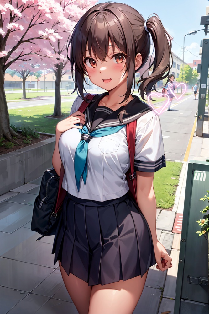 きゃんでぃタイム 制服 AIイラスト