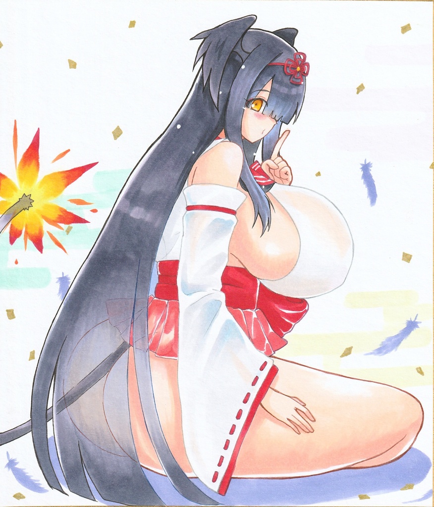 二次創作 ボンバーガール ヒイロ 中色紙