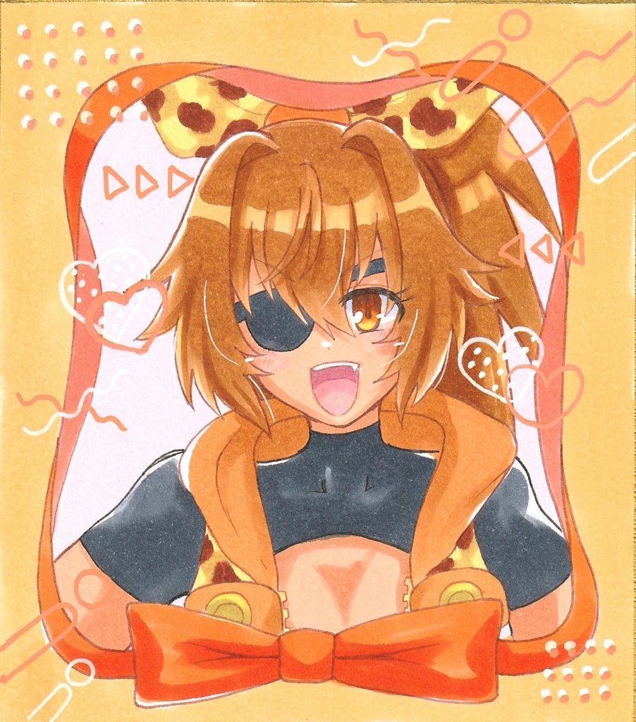 二次創作 ボンバーガール オレン 小色紙