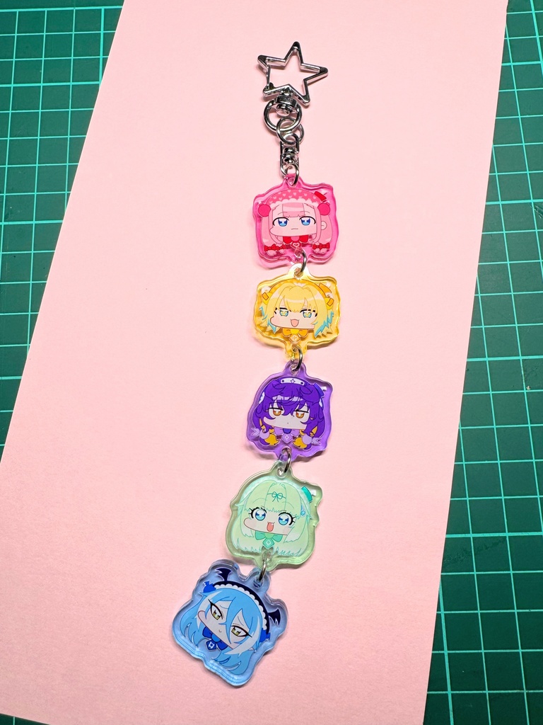 プリティボンバーズ 5連 キーホルダー