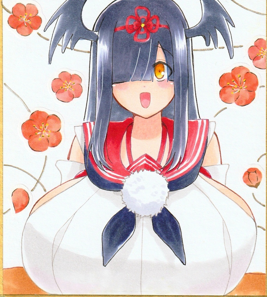 ボンバーガール カラスバヒイロ 小色紙